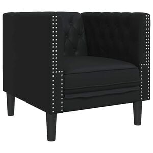 vidaXL Sofa Czarny 74,5 x 71 x 70,5 cm PVC