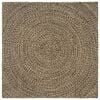 vidaXL Dywan strefowy Naturalny i czarny 120 x 120 cm Juta
