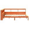 vidaXL Ł&oacute;żko z regałem, bez materaca, woskowy brąz, 120x200 cm, sosna