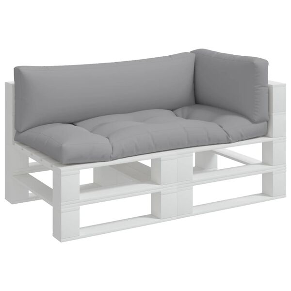 vidaXL Poduszki na palety, 3 szt., szare, tkanina