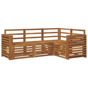 vidaXL Zestawy sof 4 pcs Naturalny Lite Drewno Akacji