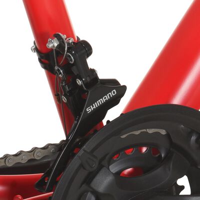 vidaXL Rower górski, 21 przerzutek, koła 26'', rama 42 cm, czerwony