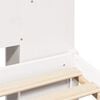 vidaXL Łóżko z regałem, bez materaca, białe, 160x200 cm, sosnowe