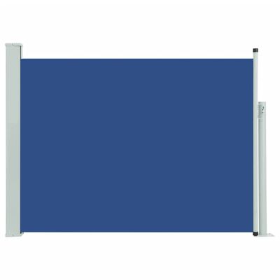 vidaXL Wysuwana markiza boczna na taras, 100 x 500 cm, niebieska
