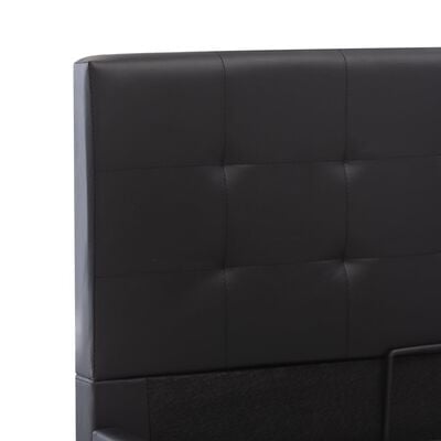 vidaXL Rama łóżka z podnośnikiem, czarna, sztuczna skóra, 160 x 200 cm