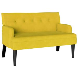 vidaXL Fotel Chesterfield Ż&oacute;łty 112 x 65,5 x 75 cm Aksamit