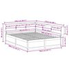 vidaXL Ł&oacute;żko z regałem, bez materaca, białe, 140x200 cm, sosnowe