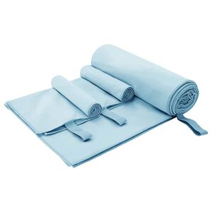 vidaXL Zestaw Ręcznik&oacute;w Sportowych 3 szt. niebieski 210 x 100 cm