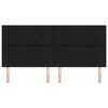 vidaXL Wezgłowie LED Ze LED Lights Czarny 200 cm Poliester