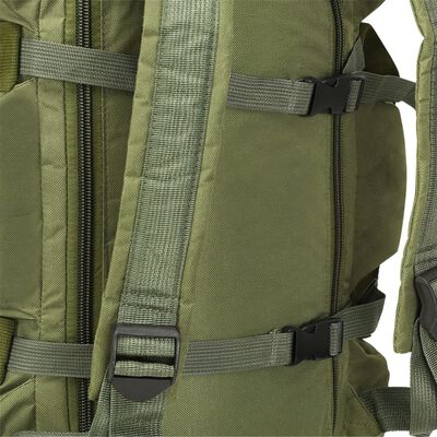 vidaXL Torba wojskowa 3-w-1, worek w stylu militarnym, 90 L, oliwkowa