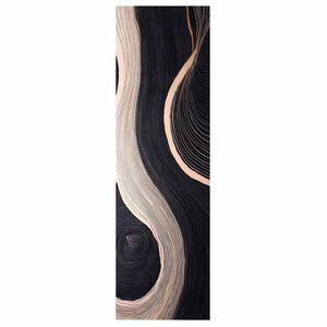 vidaXL Dywan kuchenny Czarny 150 x 45 cm Aksamit