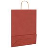 vidaXL Torby papierowe 50 szt. z uchwytami czerwone 32x12x42 cm