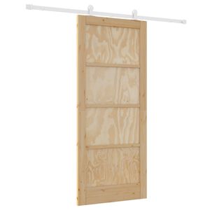 vidaXL Drzwi przesuwne Naturalne i białe 86 x 198,5 cm