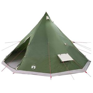 vidaXL Rodzinny namiot tipi z dachem Zielony 560 x 560 x 300 cm