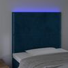 vidaXL Zagł&oacute;wek do ł&oacute;żka z LED, ciemnoniebieski, 80x5x118/128 cm