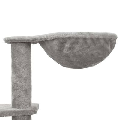 vidaXL Drapak dla kota ze słupkami sizalowymi, jasnoszary, 191 cm