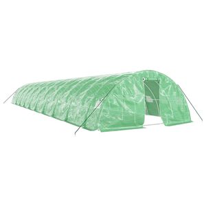 vidaXL Szklarnia ze stalową ramą, zielona, 100 m&sup2;, 20x5x2,3 m