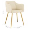 vidaXL Krzesła stołowe, 2 szt., kremowe, obite aksamitem