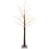 vidaXL Ośnieżona choinka LED brązowy 22 x 22 x 150 cm