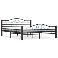 vidaXL Rama łóżka, czarna, metalowa, 160 x 200 cm