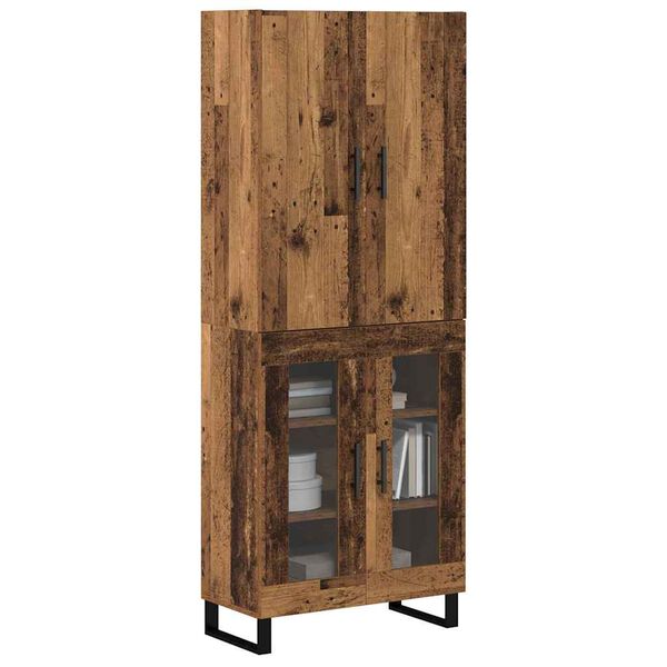 vidaXL Highboard 2 pcs Stare drewno 69,5 x 34 x 180 cm