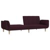 vida 2-osobowa kanapa ze stołkiem i 2 poduszkami, fioletowa, tkanina