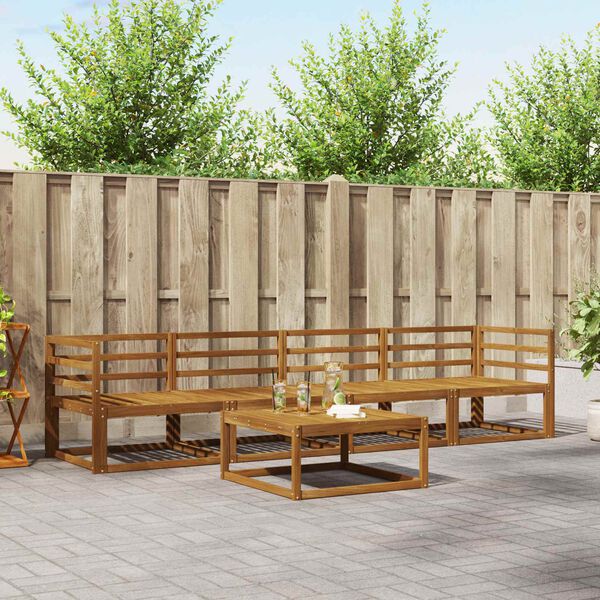 vidaXL Zestaw sof na zewnątrz 5 pcs Naturalny Lite Drewno Akacji