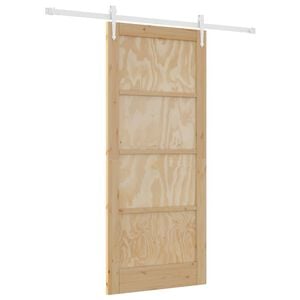 vidaXL Drzwi przesuwne ORKDAL 86 x 198,5 cm Lite drewno sosnowe