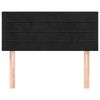 vidaXL Zagłówek do łóżka, czarny, 100x5x78/88 cm, aksamit