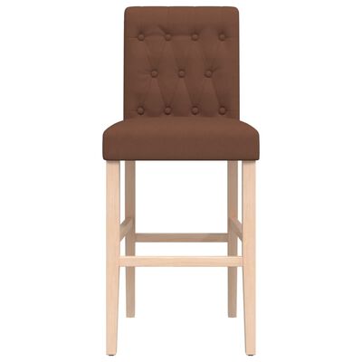 vidaXL Krzesła barowe, 2 szt., lite drewno kauczukowe i tkanina