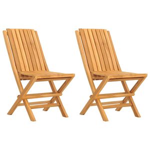vidaXL Krzesła składane 2 szt. 47x47x89 cm Drewno lite Tekowe