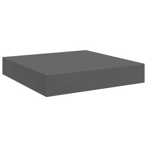 vidaXL P&oacute;łka ścienna, szara, wysoki połysk, 23x23,5x3,8cm, MDF