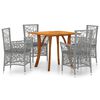 vidaXL 5-częściowy zestaw mebli ogrodowych, szary