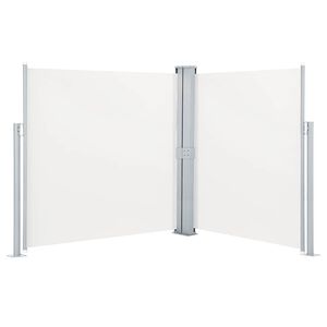 vidaXL Wysuwana markiza boczna na taras, dwustronna 170x600 cm kremowa