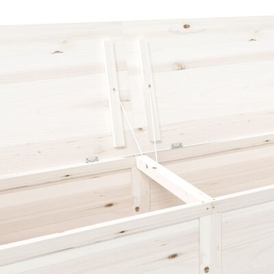 vidaXL Ogrodowa skrzynia na poduszki, biała, 200x50x56 cm, jodłowa