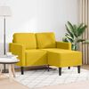vidaXL Sofa 2-osobowa z szezlongiem w kształcie litery L, ż&oacute;łta, 125cm