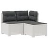 vidaXL Sofa ogrodowa 3-osobowa z poduszkami w rattanowym wyglądzie PP