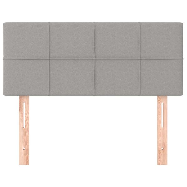 vidaXL Zagłówek do łóżka, jasnoszary, 100x5x78/88 cm, tkanina