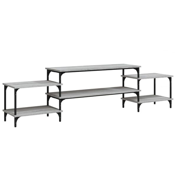 vidaXL Szafka pod TV, szary dąb sonoma, 197x35x52 cm