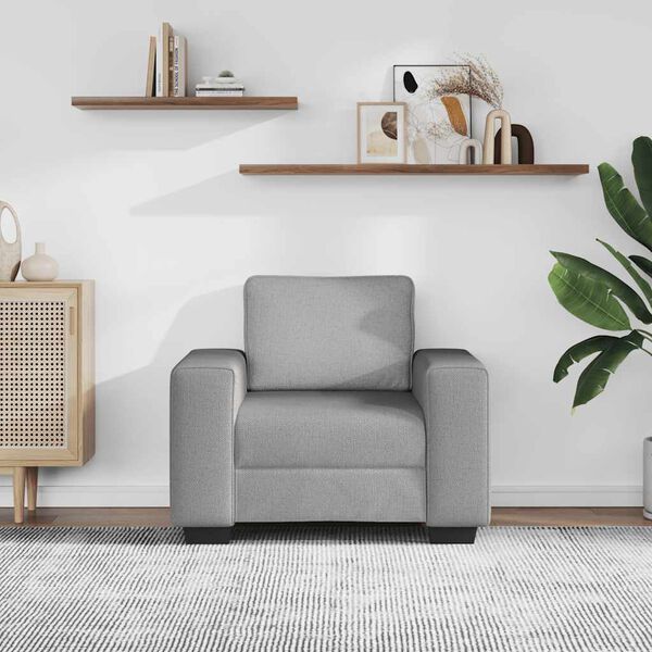 vidaXL Sofa Fotel Cloud Grey 100x77x82 cm Tkanina