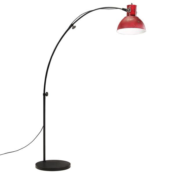 vidaXL Lampa stojąca, 25 W, postarzany czerwony, 150 cm, E27