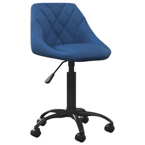 vidaXL Krzesło biurowe, niebieskie, obite aksamitem
