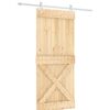 vidaXL Drzwi przesuwne Naturalne i białe 90 x 210 cm
