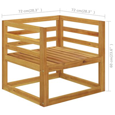 vidaXL 5-cz. zestaw wypoczynkowy do ogrodu, poduszki, drewno akacjowe