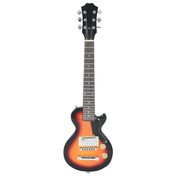 vidaXL Gitara elektryczna z pokrowcem, brązowo-czarna, 3/4, 30"