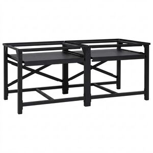vidaXL Podstawka na Pralkę 2 szt. Czarny 120 x 56 x 52 cm Stal