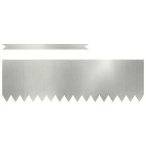 vidaXL Krawężnik do trawnika 20 szt. 100 x 0,05 x 30 cm Srebrny