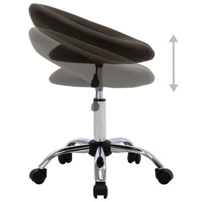 vidaXL Obrotowe krzesła stołowe, 2 szt., brązowe, sztuczna skóra