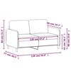 vidaXL Sofa 2-osobowa, ciemnoszara, 120 cm, tapicerowana tkaniną