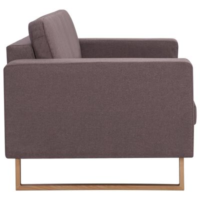 vidaXL 3-osobowa sofa tapicerowana tkaniną, taupe